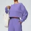 Manica lunga casual viola
