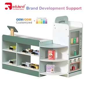 Wooden Family Corner Small Supermarket  Shop Baby Interactive Parent-child Exchange Family Toys