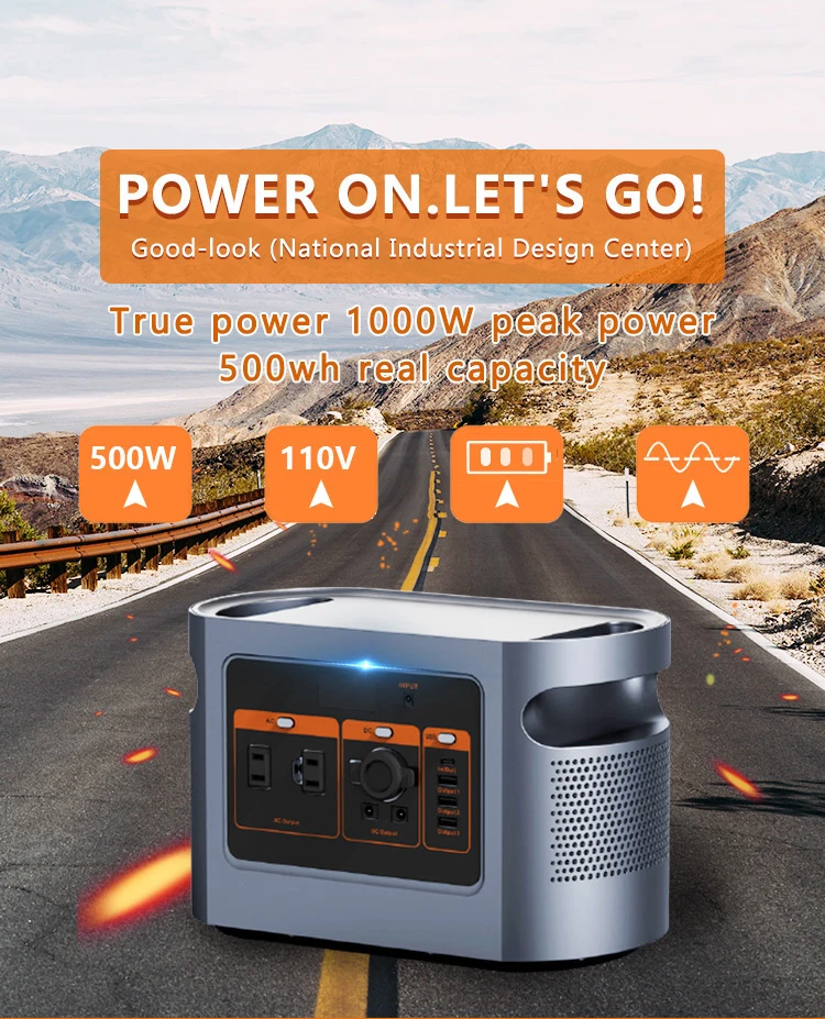 Outdoor Power Power 500w Home Outdoor Emergency Battery Backup Portable