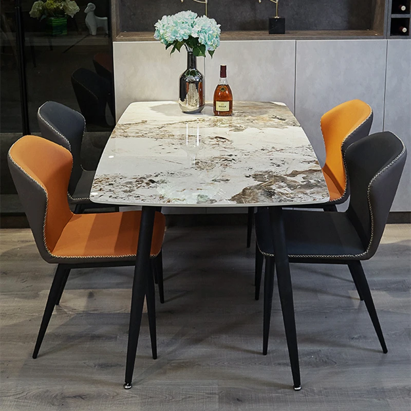 Italian Minimalist Rock Slab Home Rectangular Dining Table 0264