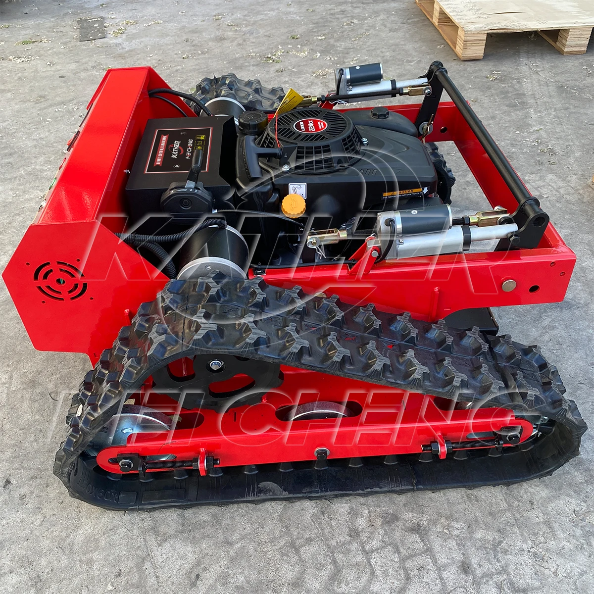 Ce Epa Approved Remote Control Robotic Lawn Mower 7.5/9hp Gasoline Engine Cordless Zero Turn Crawler for Grass Cutting Machine