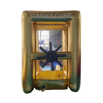 Zhenmei Inflatable cube cash grab money grab machine booth grab money game inflatable money flying machine