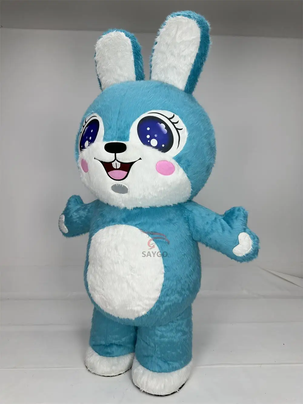 Custom 2m/2.6m High Advertising Inflatable Adult Bunny Suit Halloween Walking Mascot Costume Anime Rabbit Inflatable Costume