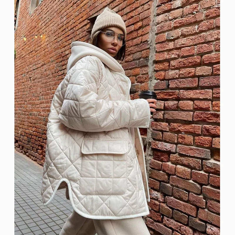 Neck Parkas Women,Single Breasted Coats 
