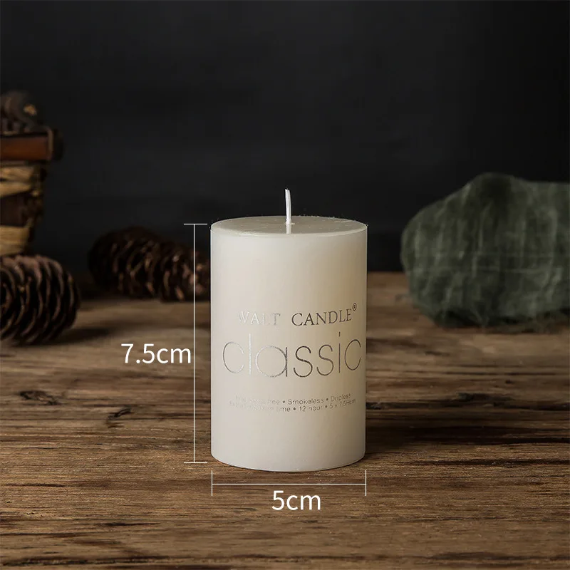 Smokeless Scented Candle Column Wax Aromatic Candles Emergency Lighting  Church Birthday Scented Buddhist Church Party