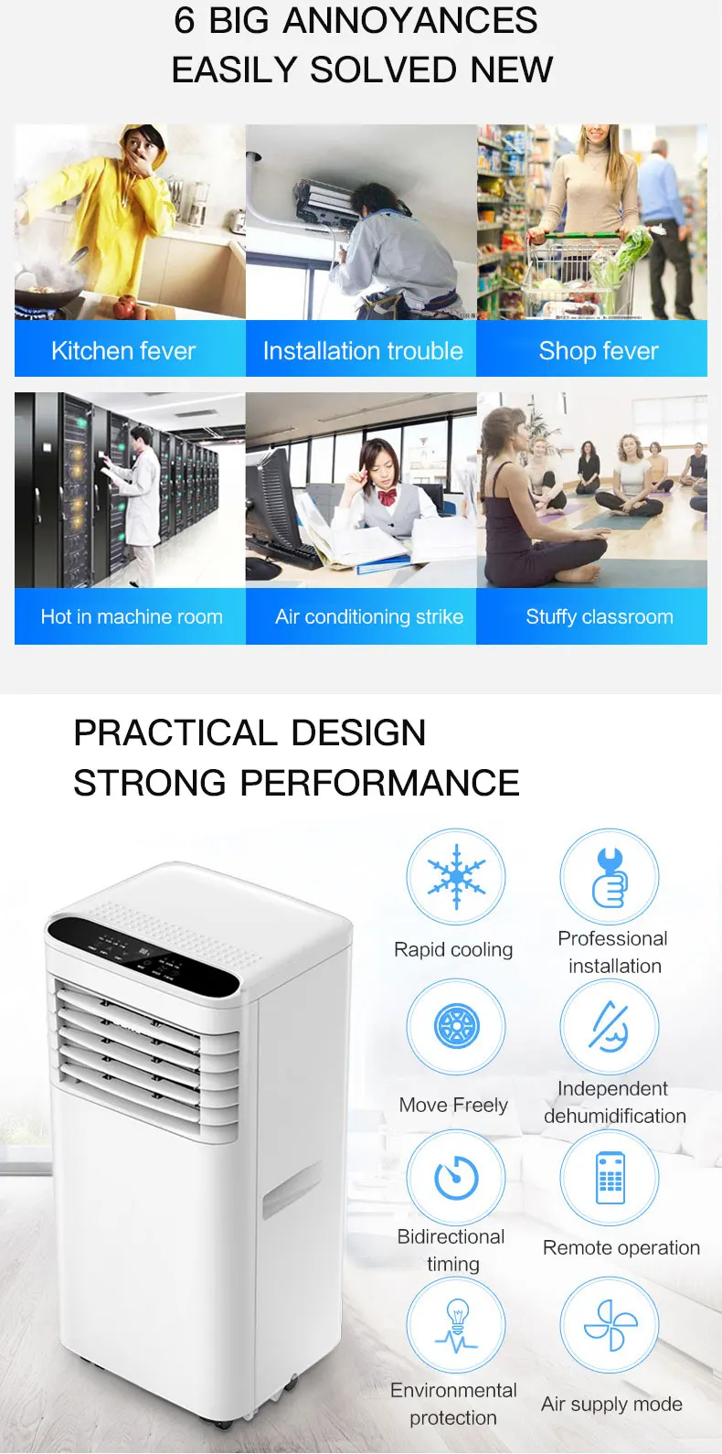 Portable Ac Air Conditioner 12000btu 9000btu 12v 24v Tent Rv Small Mini