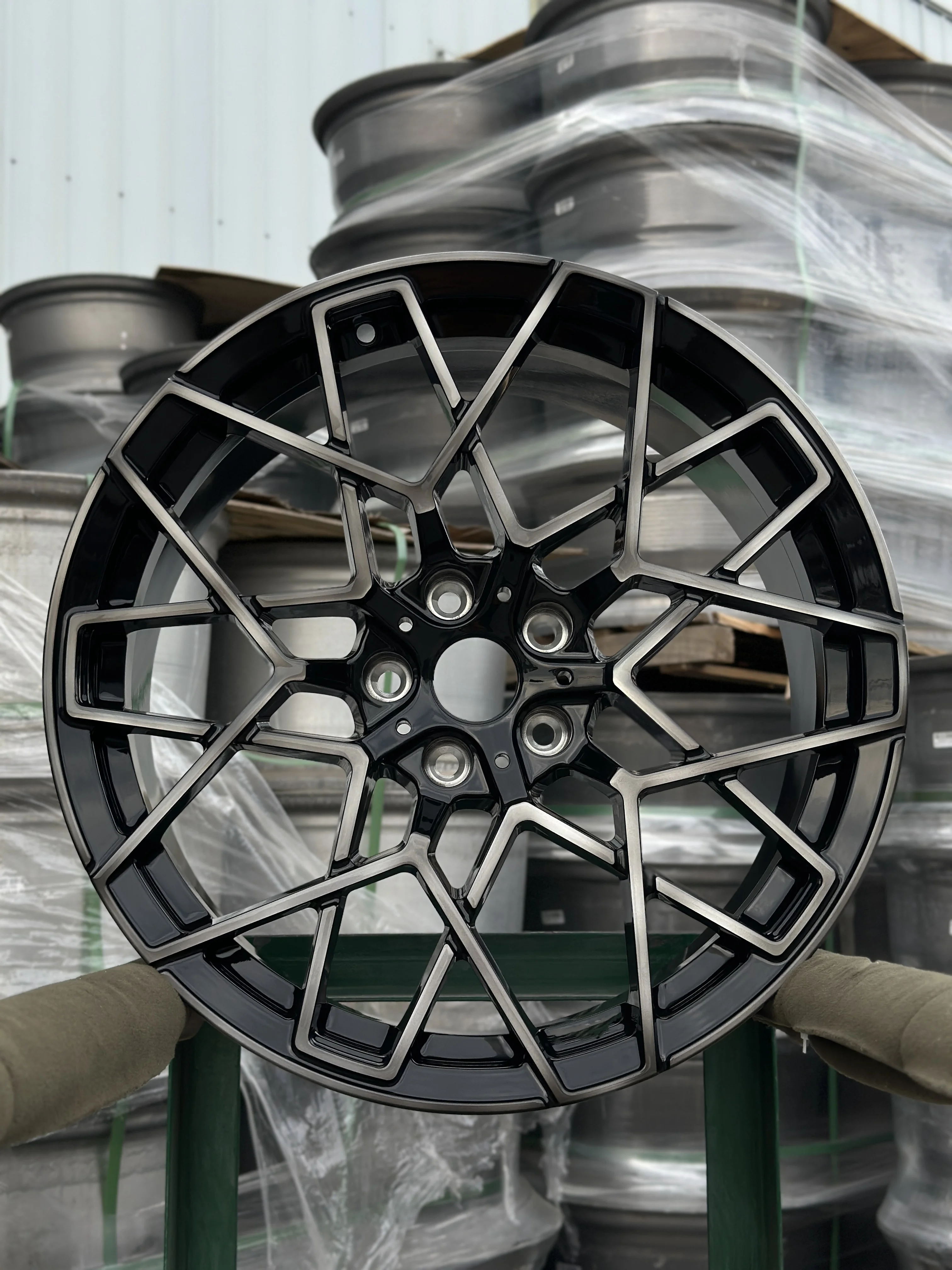 GVICHN shiny black with CNC surface aluminum alloy forged wheel 17 18 19 20 21 22 inch high quality rims 5x112 5x114.3 5x120