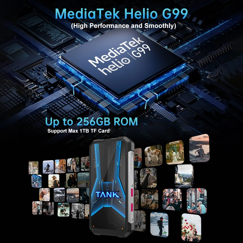 4.3 Inch Screen Unihertz Tank Mini 1 Original New Phone 4G Rugged Phone 12GB+256GB 100MP Camera Hot Selling