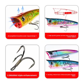 Word Dog Super Long-distance Sea Fishing Wave Climbing ABS Material Hard Bait Hooks Floating Water Mino Jet Bass – Hard Lure – view 5