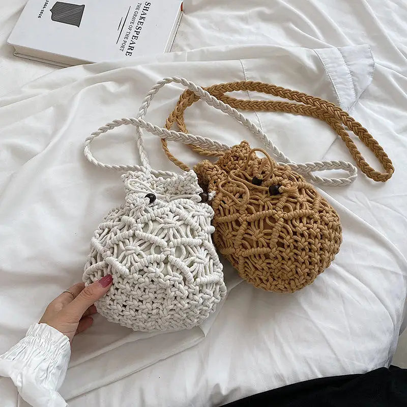 Shop Our New Fashion Mini Crochet Purse Bucket Bag - Main Image