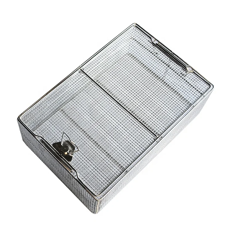 HUANGHAIQIU Medical 304 Stainless Steel Instrument Sterilization Basket, Instrument