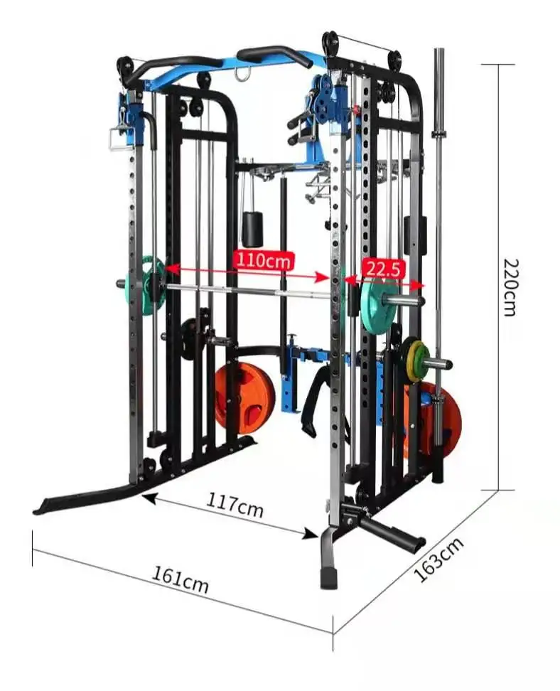 Многофункциональная тренировочная стойка для приседаний Коммерческая домашняя комбинированная большая стойка для обучения птиц машина Смит
