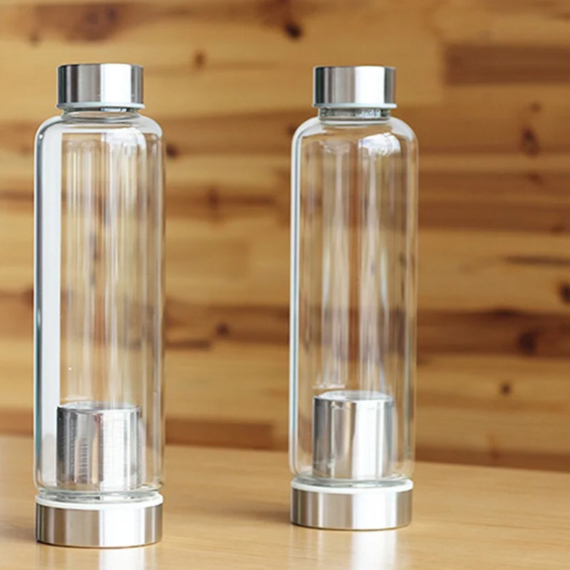 Factory Direct Sales Advertising Event Gifts Wholesale Creative Custom Logo Glass Water Bottle with Portable Sleeve