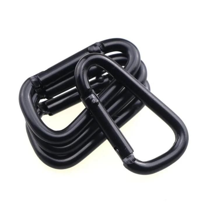 Custom heavy duty hammock locking ring clips hook durable quick release aluminum d shaped carabiner