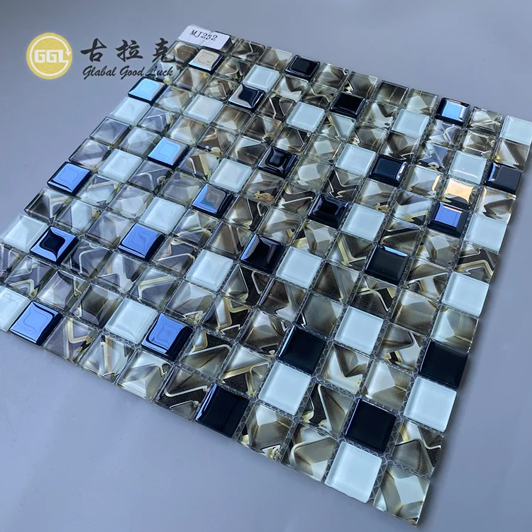 Light Luxury Design Glass Mosaic Mix Color For TV Background and Wall Tile