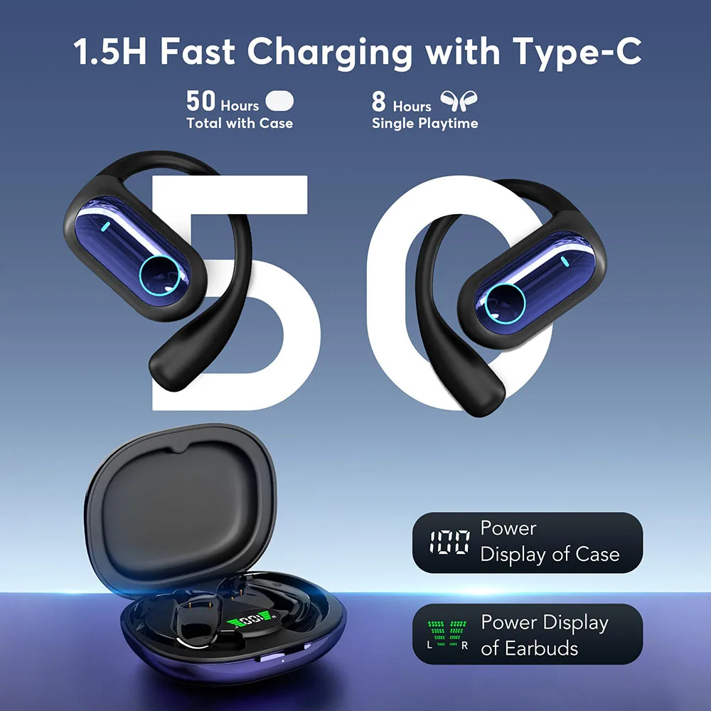 133+ AI Languages AI Translation Earbuds BT5.4 Headphones Translator 4-in-1 Smart Mode T aperçu 2