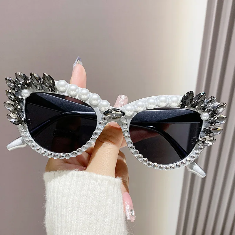Luxury Rhinestone Crystal Glasses Women's Sun Fashion
