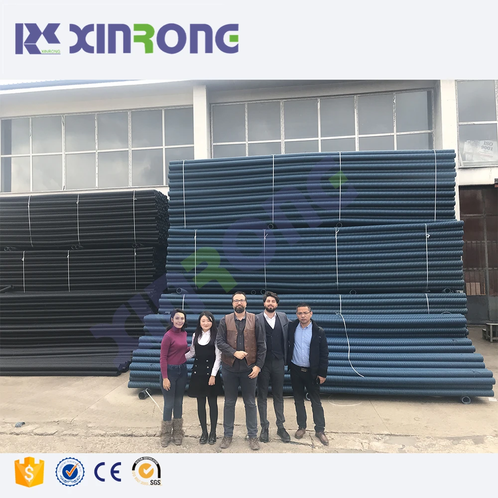 XINRONG HDPE Pipe Manufacturing Machine with Coiler and Laser Printer