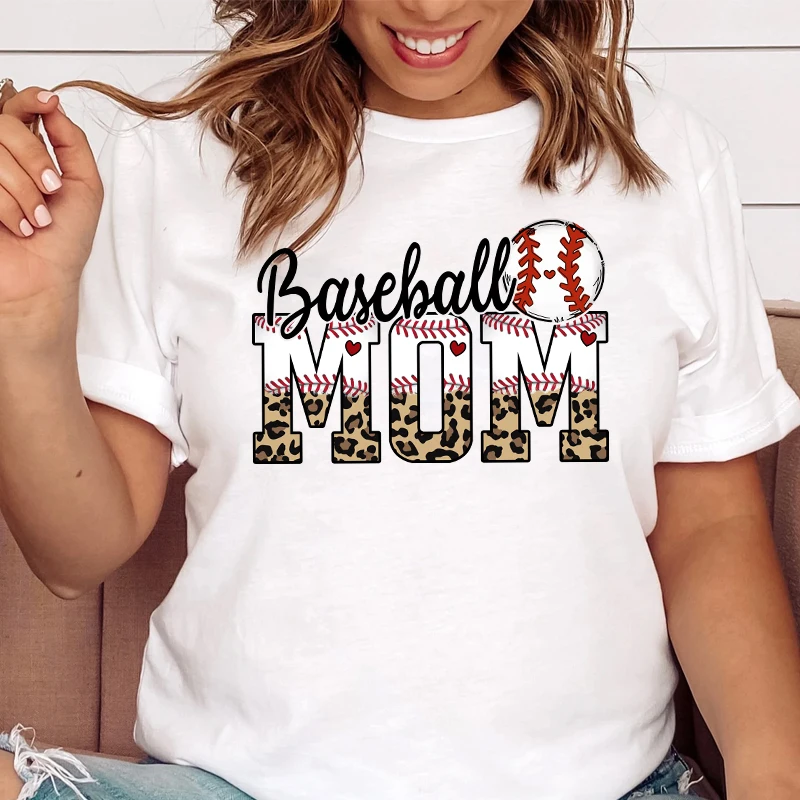 Leopard Baseball Printable Transfer Iron on Baseball Mom Heat DTF Transfer Design for Shirts