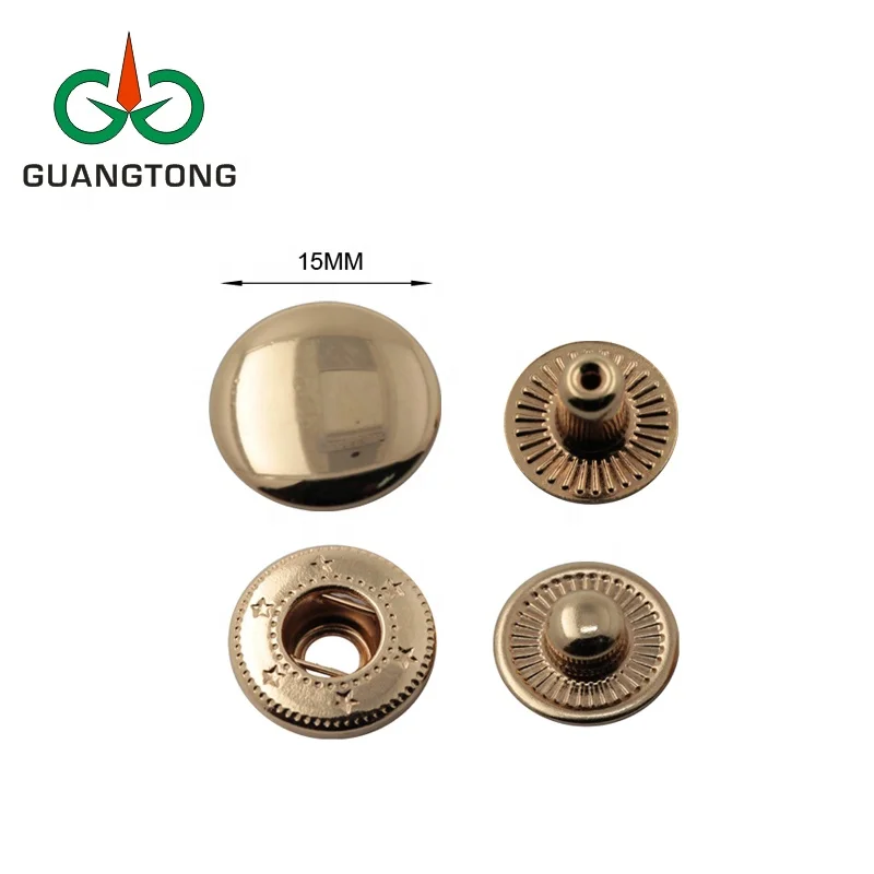 Wholesale Guangtong Brand Custom Round Shaped Parallel Spring Metal  Fastener Snap Button for Leather Purse Handbags From m.