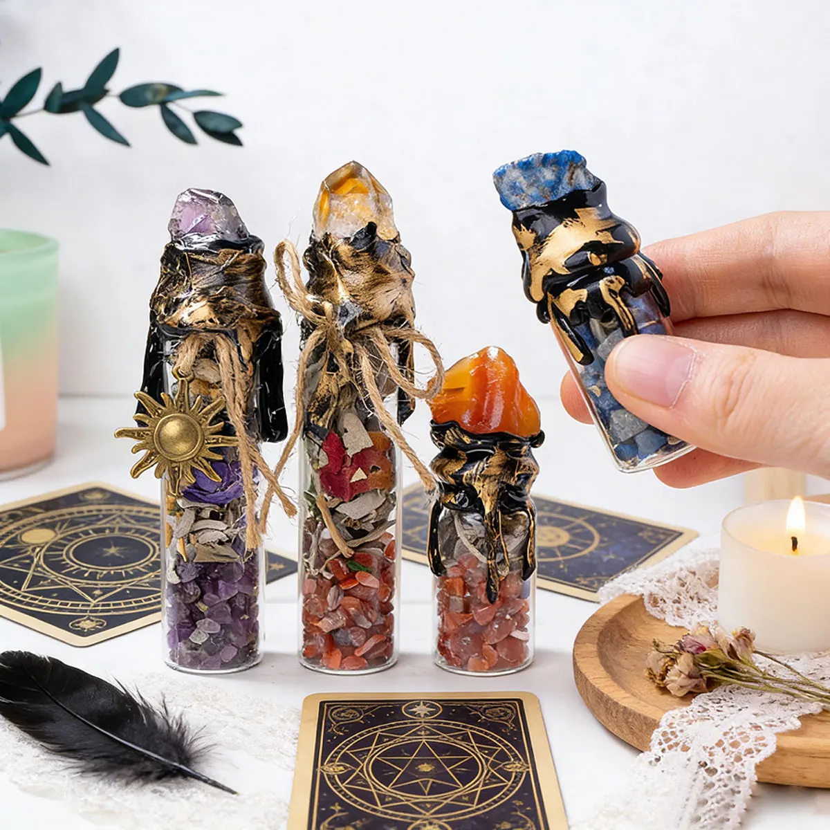 天然ヒーリングクリスタル原石エネルギーボトル装飾クリスタル工芸品
