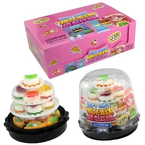 High Quality Colorful Pizza Cake Shaped Sweet Gummy Soft Candy
