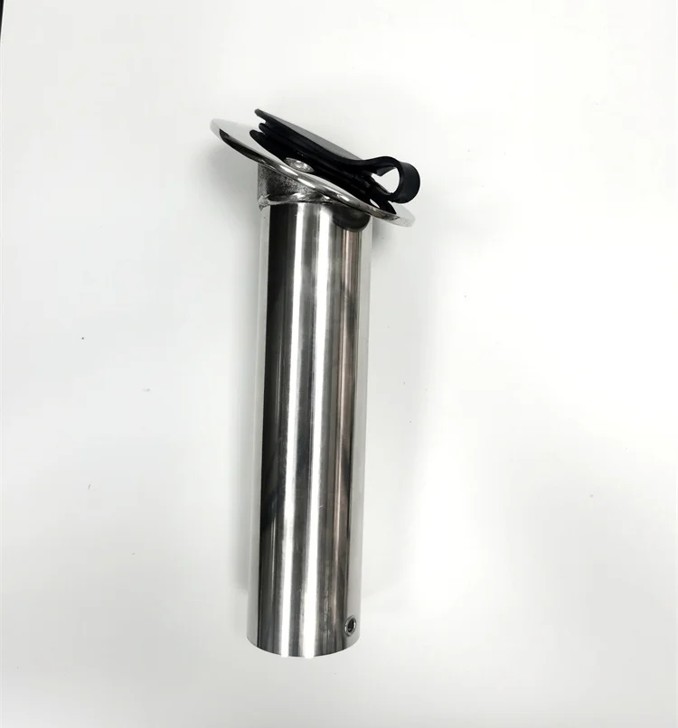 4-Piece Stainless Steel Flush Mount Rod Holders For Boats – 30-Degree Angle, Saltwater Rated