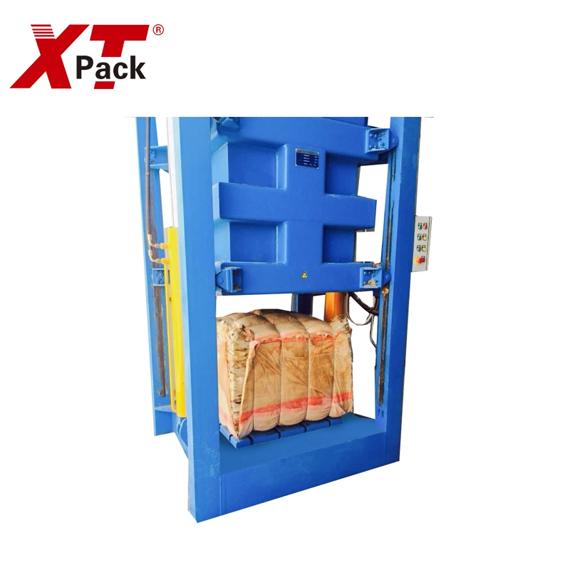 XTPACK Manual Tying Compressing and Packaging Used Clothes/cotton  Hydraulic Baler Machine