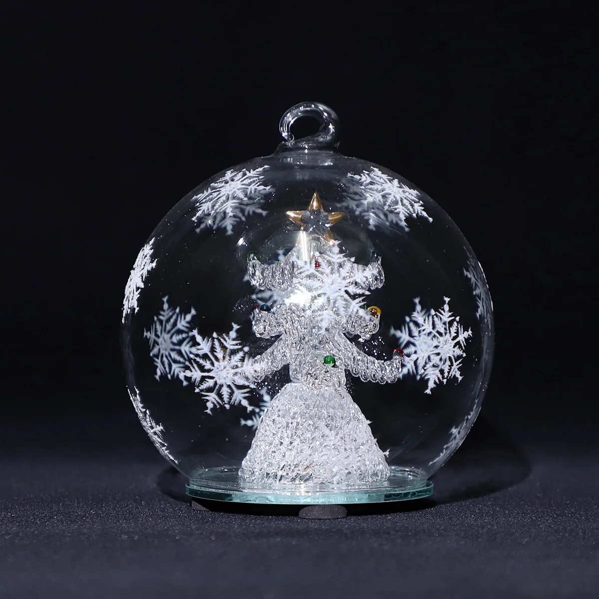 2022 LED Transparent Christmas Ball Christmas Decorations Christmas Tree Decoration Pendant Plastic Bulb Ball