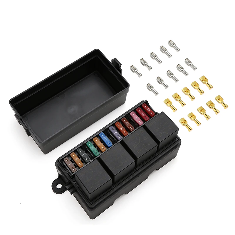 8 Ways Blade Fuse Holder Relay Box Free Combination Car Control Box