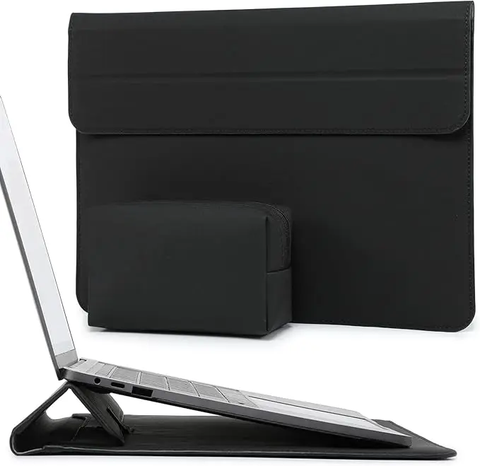 Laptop Sleeve Case with Stand Come with a practical pouch for Mouse Battery Power Bank Accessories