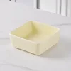 Small square dish, off-white