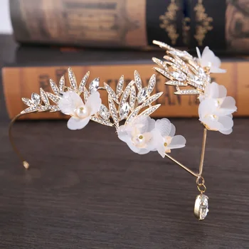 Zoestar Blumen-Hochzeits-Haarkamm – Goldfarbener Kristall-Kopfschmuck Mit Strass Für Braut & Besondere Anlässe