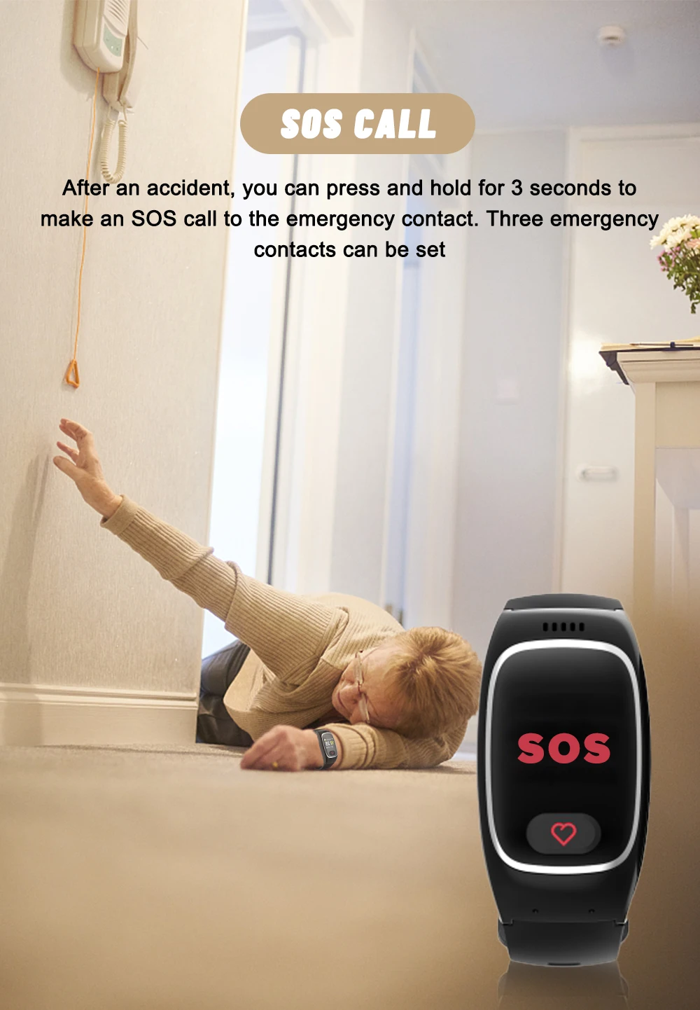 New Arrival Elderly GPS Tracking Smart Watch With Afib Fall Detection Alzheimers Demential Patients Elderley Smart Watches
