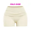 Beige Fold Over Short Pant
