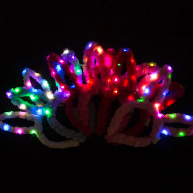 Wholesale Plush Flashing Led Bunny Rabbit Ears Baby Headband For Party ...
