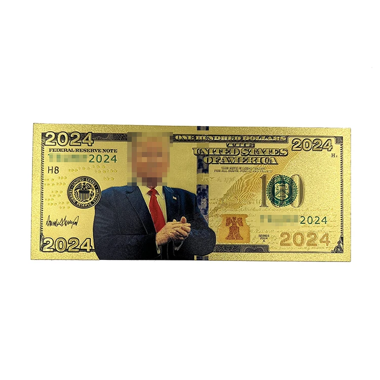 RTS Usd 1 2 5 10 20 50 100 Dollars Bill Money Plastic 24k Gold Silver Foil Banknote
