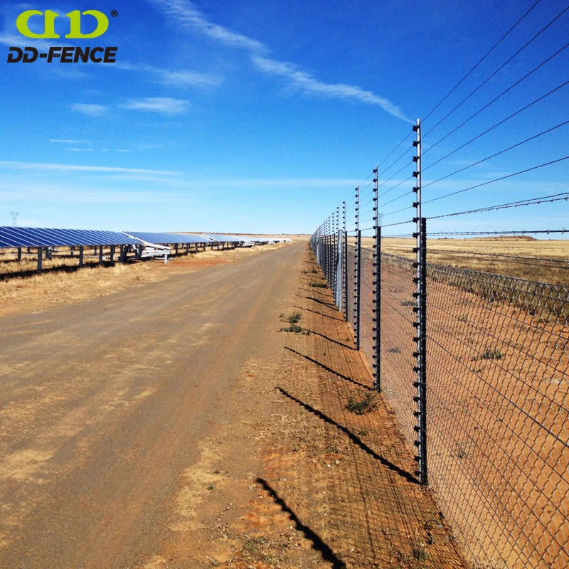 Perimeter Security Farm Fencing Electric Fence Alarm System Wire Posts Energizer Accessories Solar Electric Fence for Livestock