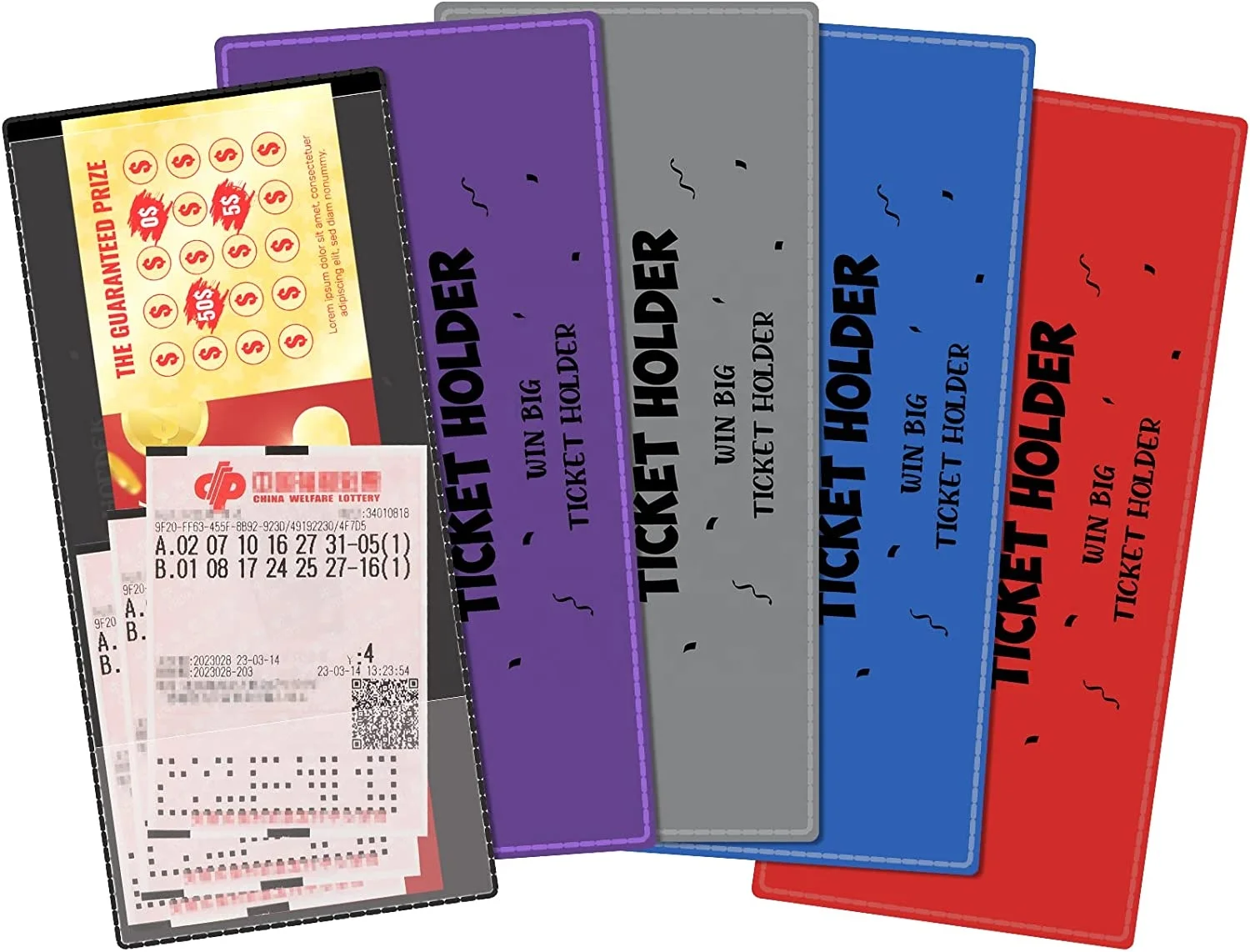 10 pieces pvc lotto ticket holders
