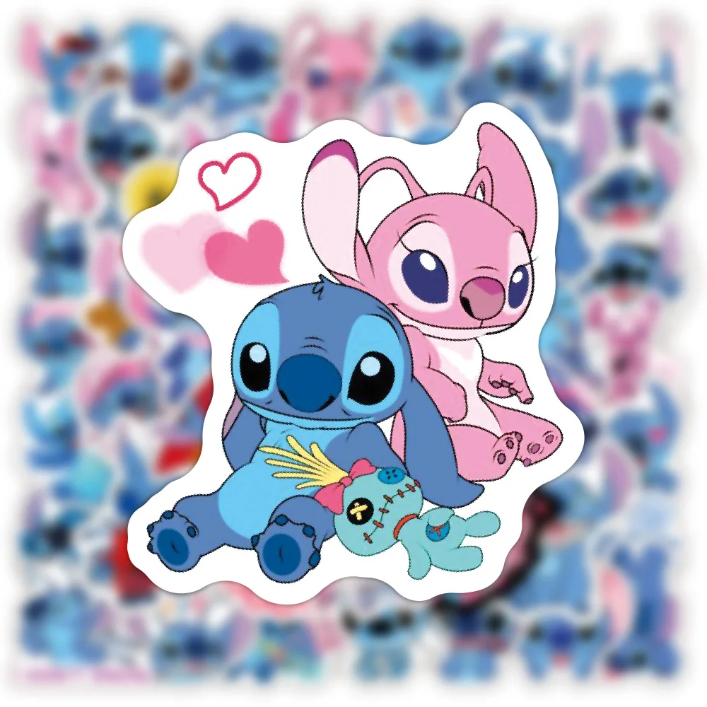 50pcs cute stitch cartoon graffiti stickers