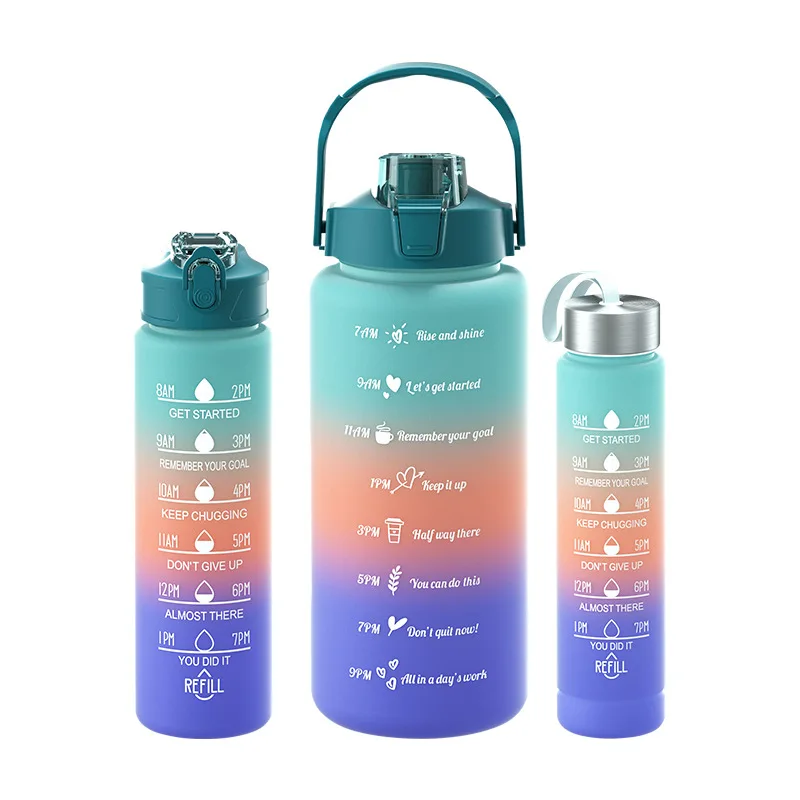 1pc 2l/0.8l 3 In 1 Direct Drinking Plastic Sport Bpa Free Gym Fitness ...