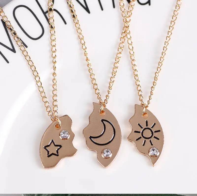 Necklace Engraved 10 Piece Friendship Necklace Personalized Tiny