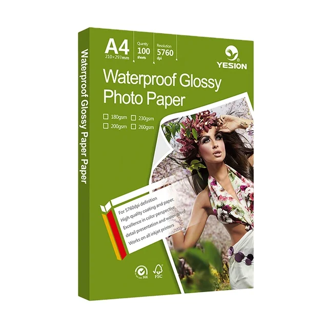 Cast coated A4 Glossy Photo Paper 180gsm,200gsm,230gsm 4R, A6, A4, A3