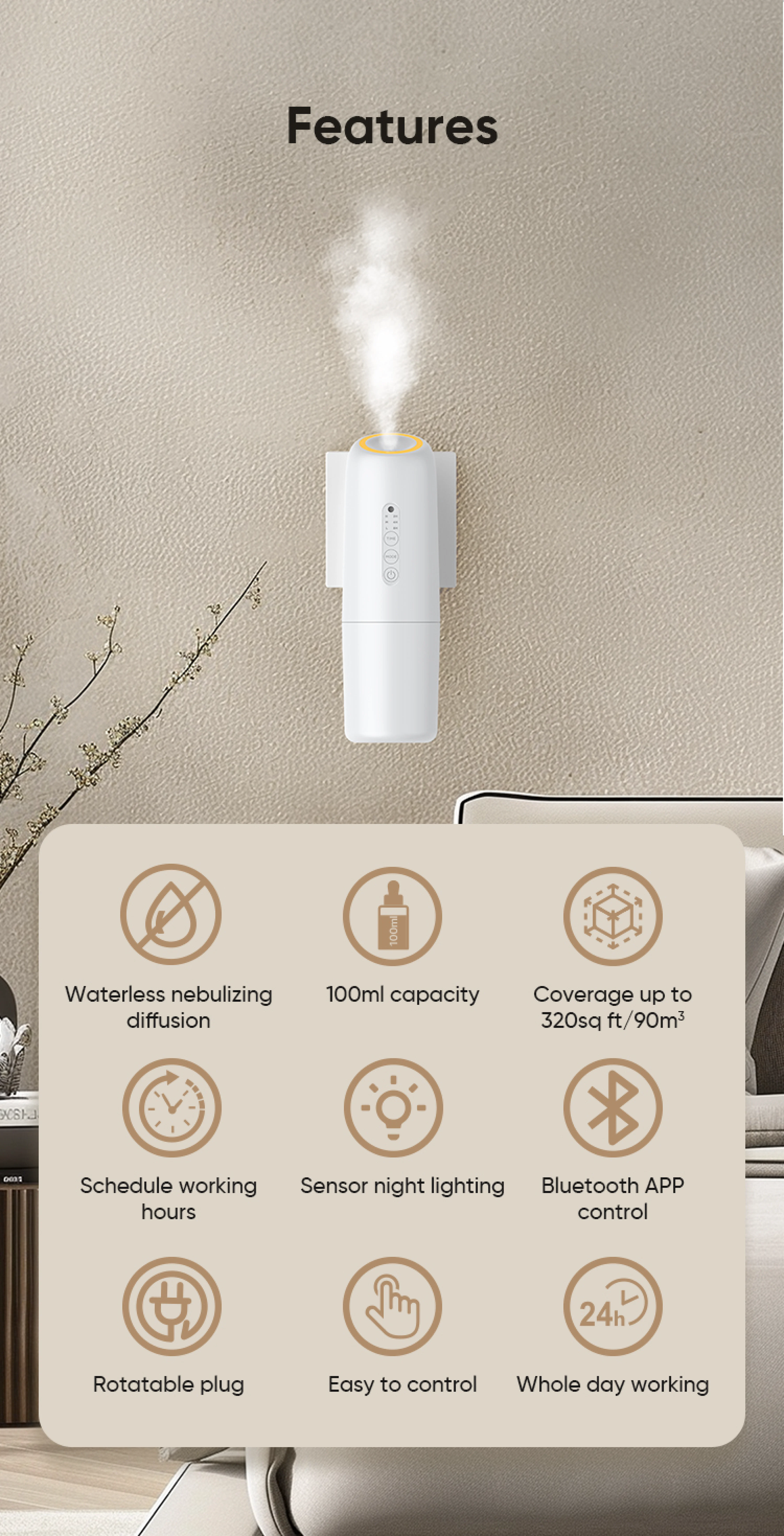 Custom Logo Luxury Portable Fragrance Diffuser Machine