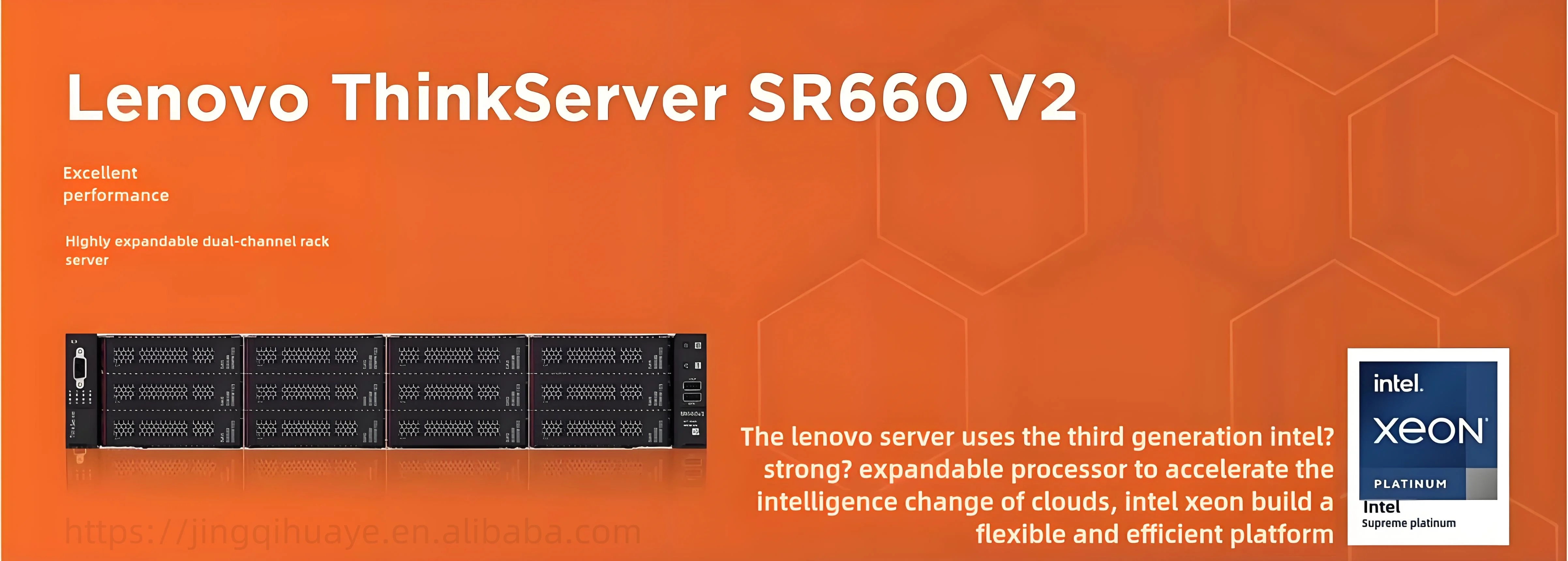 Le-novo ThinkServer SR660 V2 Rack Mounted Server 2x Intel Xeon Silver 4316 40 Cores/128GB 16GB+64GB HDD Three Years Warranty