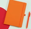 Penna in PU arancione A5