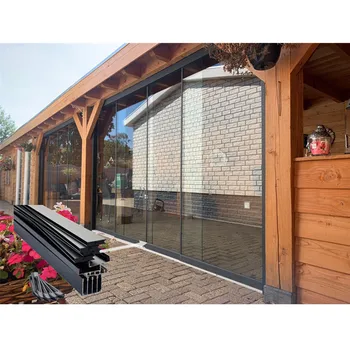 Outdoor Glazen Schuifwand Sliding Door Glass Wall System With Door ...