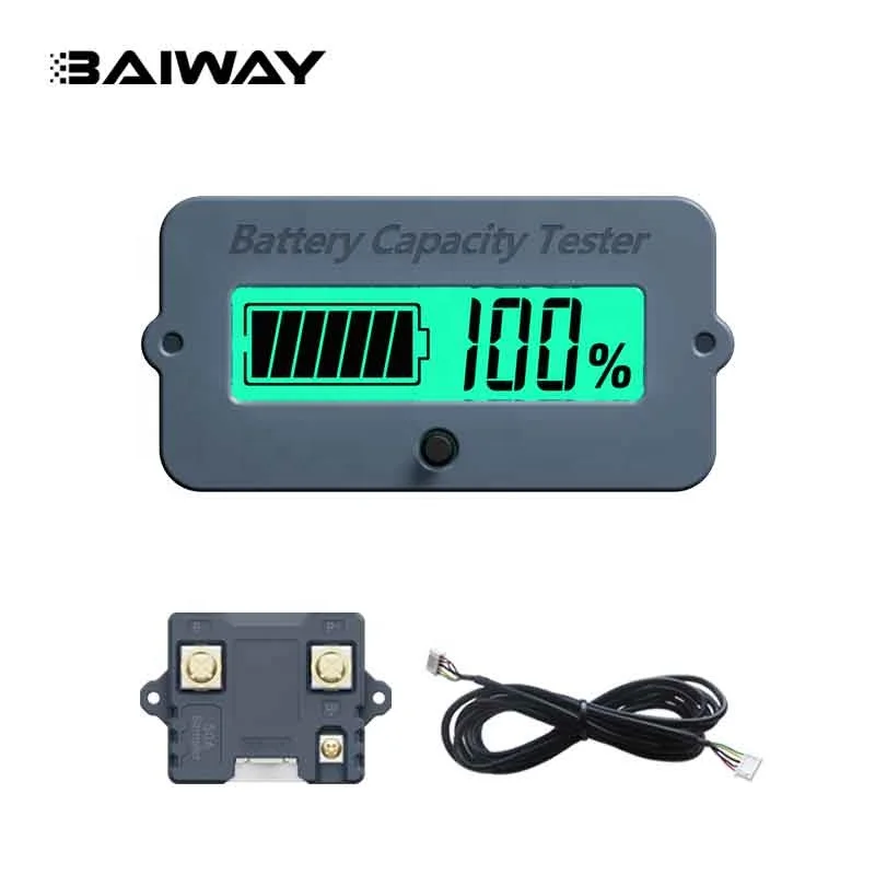 Baiway TY02K 80V50A High Precision Battery Monitor Charge and Discharge  Battery Level Indicator Battery Capacity Tester