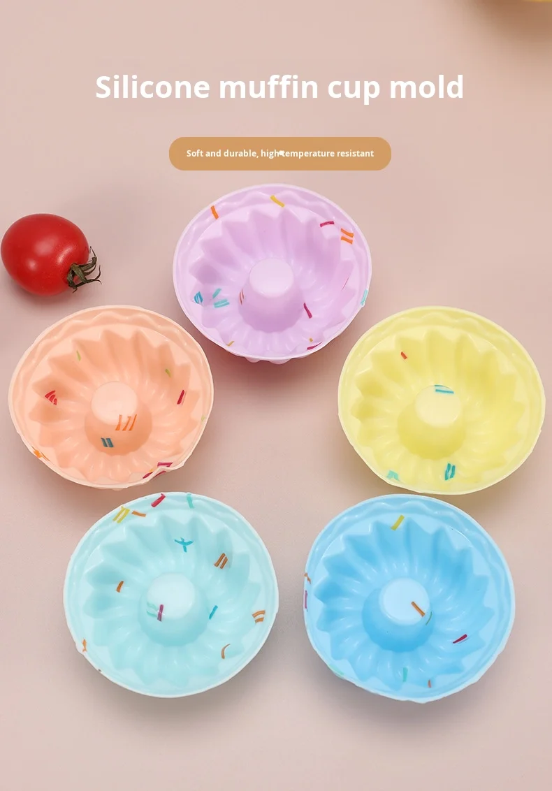8.4g Round Silicone Muffin Cup and Cake Mold Baking Tool for Pudding Cake Other Desserts details