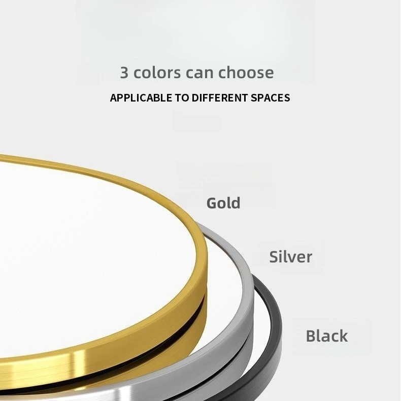 product wholesale decorative aluminum alloy circle mirror large wall gold black metal framed round mirror-6